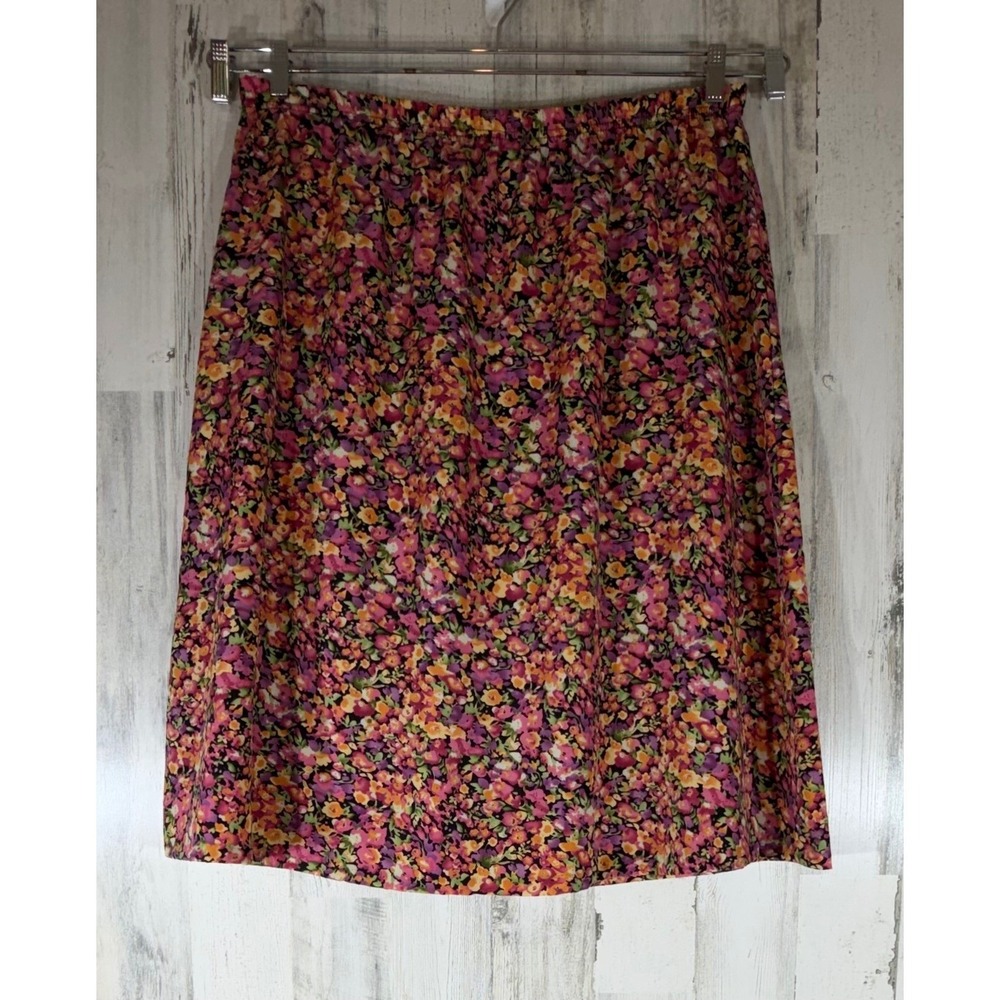 Nikki Floral Midi Skirt XL Multicolor‎ Vintage Cottagecore Garden Party Retro
